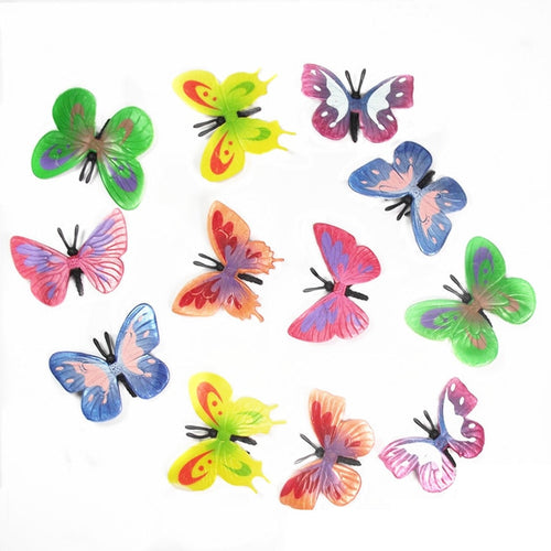 12pc Plastic Butterfly Bug Insect Animal Figures Model Kids Party Bag Filler Toy