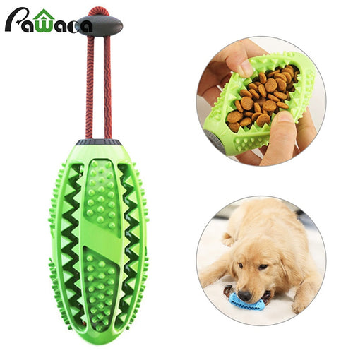 Dog Interactive Natural Rubber Ball Puppy Chew Toy Food Dispenser Ball Bite-Resistant Clean Teeth Pet Playing Balls Pet Dog Toys