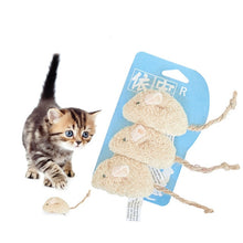 Load image into Gallery viewer, 3pcs New Plush Simulation Mouse Cat Toy Plush Mouse Cat Scratch Bite Resistance Interactive Mouse Toy Palying Toy For Cat Kitten
