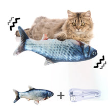 Load image into Gallery viewer, Cute Electronic Pet Cat Toy Cat Chewing Playing Biting Supplies USB Charging Simulation Fish Cat Toys
