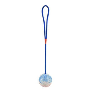 Rubber Ball On Rope For Reward Fetch Play Dog Toys Bite-resistant Dog Toy Chewing Pet Toys For Training Cleaning Teeth