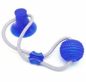 Pet Bite Dog Toys Multifunction Pet Molar Rubber Chew Ball Cleaning Teeth Safe Elasticity Soft Puppy Suction Cup Dog Biting Toy