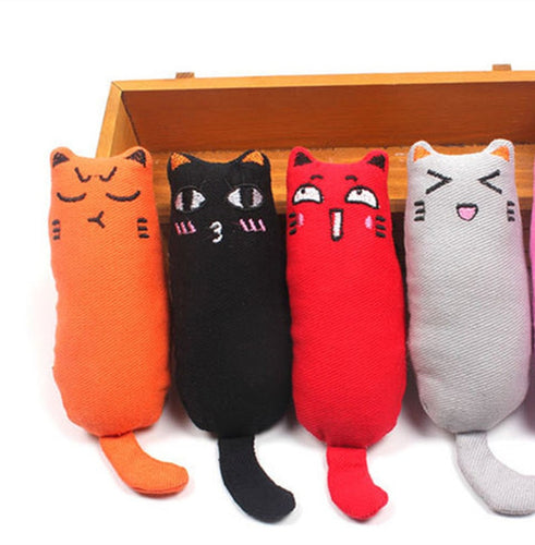 1pcs Cat Grinding Catnip Toy Funny Interactive Plush Cat Toy Pet Kitten Chewing Toy Claws Thumb Bite Cat mint For Cats Teeth toy