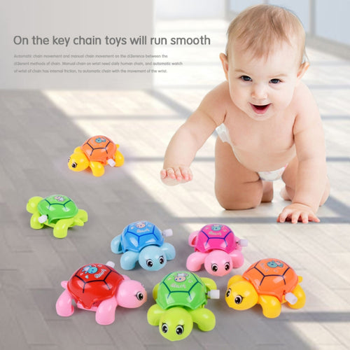 Baby Kids Turtle Toys Spring Clockwork Toy Mini Pull Back Crawling Tortoise Wind Up Toys for Children Boys 5 Colors