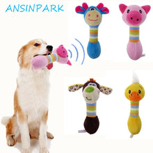 Load image into Gallery viewer, ANSINPARK pet plush dog toys cute pet dog chew toys animals will dog cat puppy toy toot squirrel dog chew squeak M888