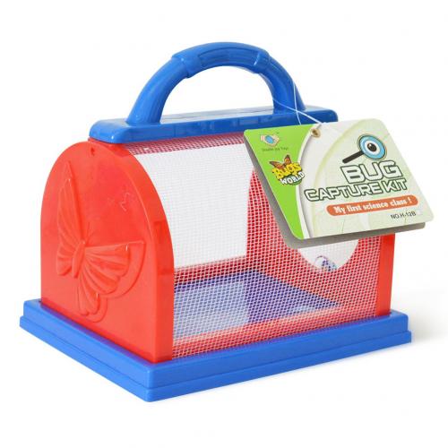 Kids Insect Bug Cage with Tweezers Magnifier Backyard Exploration Critter Toy Observatie Experiment